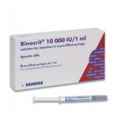 Фото препарата Бинокрит Binocrit 10000I.E./6х1ML