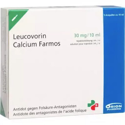 Фото препарата Лейковорин Leucovorin 10 mg/ml 30 mg