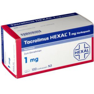 Фото препарата Такролимус Tacrolimus HEXAL 1MG/100 шт