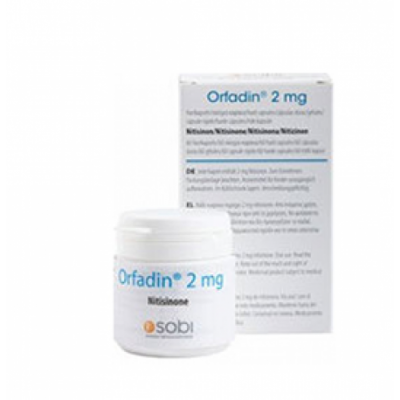 Фото препарата Орфадин Orfadin 2 мг/ 60 капсул