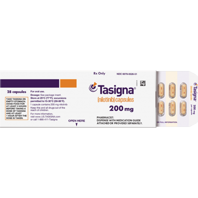 Фото препарата Тасигна Tasigna 200 мг/28 капсул