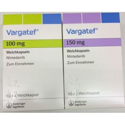 Фото препарата Варгатеф Vargatef (Нинтеданиб) 100 мг/60 капсул