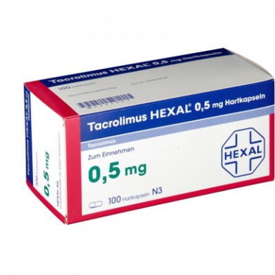 Фото препарата Такролимус Tacrolimus HEXAL 0,5MG/100 шт