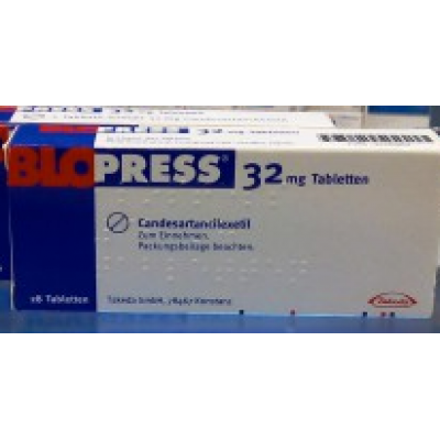 Фото препарата Блопресс (Кандезартанcилексетил) Blopress (Candesartancilexetil) 32 мг/28 таблеток