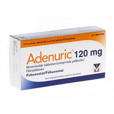Фото препарата Аденурик Adenuric 120 мг /84 таблеток