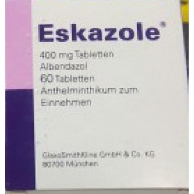 Фото препарата Эсказол (Альбендазол) Eskazole 400 мг/60 таблеток